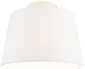 Nowoczesna lampa sufitowa z białym kloszem 25 cm - Combi