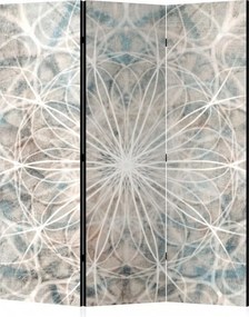 Parawan pokojowy 3-częściowy 135x172 Dwustronny dekoracyjny boho industrialny Szary Mandala Betonowa Rozeta