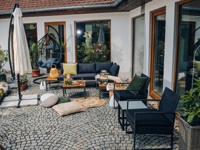Ogrodowy parasol składany LEVI 300 cm, szary + darmowe opakowanie