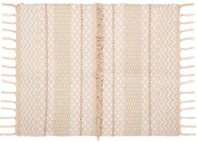 Dywan beżowy Cot Sand, bawełniany, boho, 60 x 90 cm