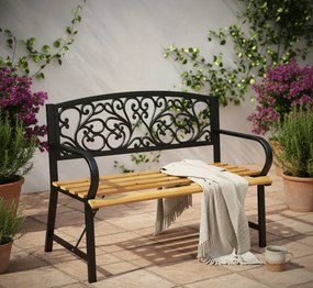 Ławka ogrodowa z siedziskiem z drewna jodłowego C6-H29