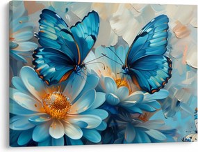 Obraz - Niebieskie motyle (70x50 cm)