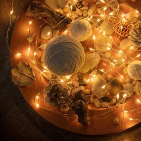 Zestaw 4 przewodów świetlnych 40 LED, ciepła biel