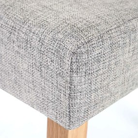 Krzesło do jadalni MCW-E58 (zestaw 6 sztuk),  tkanina/tekstylia szary, jasne nogi