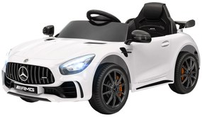 AIYAPLAY Elektryczny samochód dla dzieci, Mercedes, 3-5 km/h, Pilot, Światła i Muzyka, Biały