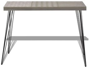 Szara konsola ze stalowymi nogami - Lexti