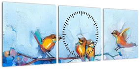 Obraz- Przebudzenie natury (z zegarem) (90x30 cm)