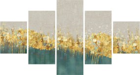 Obraz - Tekstura ze złotą dekoracją (125x70 cm)