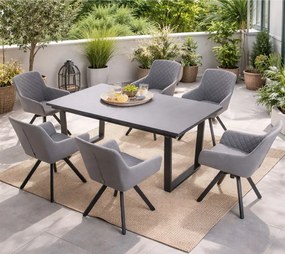 Doppler LIVORNO PARIS szara, fotele obrotowe, 6+1