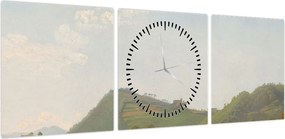 Obraz - Simon Denis,  View Near Naples, reprodukcje (z zegarem) (90x30 cm)