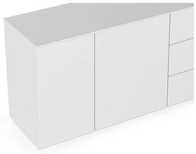 Biała komoda z drzwiczkami i szufladami TemaHome Join, 160 x 84 cm