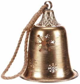 Zawieszany metalowy dzwonek, złoty, 20 x 20 x 58cm