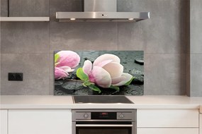 Szklany Panel Magnolia kamienie