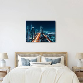 Obraz na szkle  - Noc w Dubaju (70x50 cm)