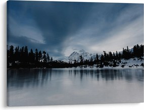 Obraz - Na zamarzniętym jeziorze (70x50 cm)
