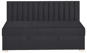 Ciemnoniebieskie łóżko dziecięce ze schowkiem i materacem 90x200 cm Chill – Ghado