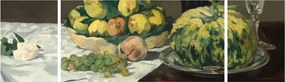 Obraz - Edouard Manet, Still Life with Melon and Peaches, reprodukcje (170x50 cm)