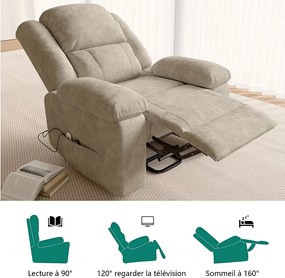 Luksusowy elektryczny fotel relaksacyjny i masujący