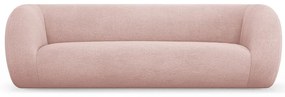 Jasnoróżowa sofa z materiału bouclé 230 cm Essen – Cosmopolitan Design