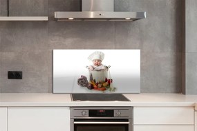 Panel nad Blat Kuchenny Zabawne Ujęcie z Warzywami