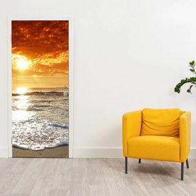 Fototapeta na drzwi - Zachód Słońca na Korsyce (95x205cm)