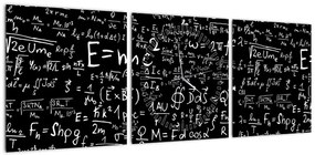 Obraz - Matematyka (z zegarem) (90x30 cm)