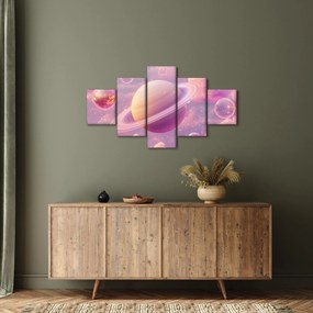 Obraz - Różowa planeta (125x70 cm)