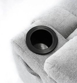 Fotel Masujący BOX 2 Rozkładany z Podnóżkiem Szary Nowoczesny