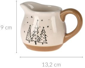 Mlecznik z motywem choinek, 9 cm