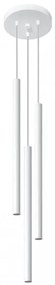 Biała lampa wisząca z trzema tubami - 5X EX521 C2-F58
