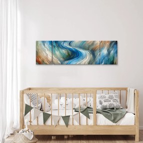 Obraz - Abstrakcyjny nurt (170x50 cm)
