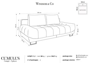 Zielona 3-osobowa sofa rozkładana Windsor &amp; Co Sofas Cumulus