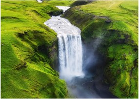 Obraz na szkle - Wodospad Skogafoss (70x50 cm)