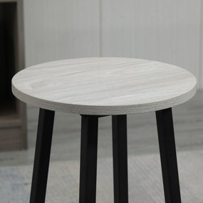 HOMCOM 6-częściowy zestaw do jadalni 2 stół barowy z 4 krzesłami w kolorze szarym