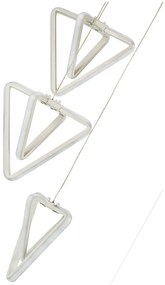 Biała metalowa lampa wisząca LED ø 20 cm Baris – Squid Lighting