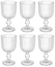 Kieliszek do wina w prążki, 260 ml, 6 sztuk