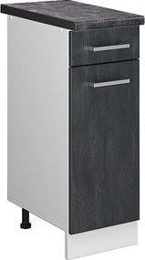 Szafka dolna do kuchni czarny beton 30x60x81.6 r-line