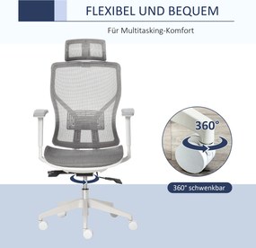 Vinsetto Krzesło Biurowe z Podnóżkiem do Biurka Oparcie Sztuczna Skóra Czarne | Aosom PL