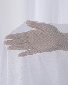 Firana na haczykach flex podwójnych kolor biały tkanina półprzezroczysta, połyskliwa, strukturalna