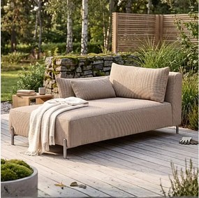 Szezlong ogrodowy lewy GARDEN w tkaninie Kanaria 7005 brązowy