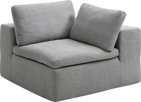 Kanapa  2-osobowa modułowa  z szarej tkaniny CORTOLINE