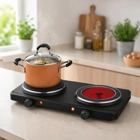 Elektryczna płyta grzejna z dwoma palnikami, 220 - 230 V.