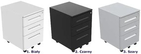 Czarny kontenerek pod biurko na klucz - Cebo 4X