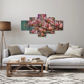 Obraz - Obraz olejny, Kwitnąca sakura (125x70 cm)