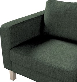 Pokrowiec na sofę Karlstad 2-osobową nierozkładaną krótki kolor zielony tkanina strukturalna