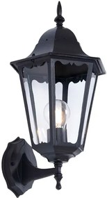 Czarna klasyczna lampa ścienna na dom - 4X S355 M0-H71