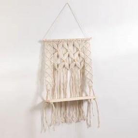 Tapicerka Z Półką Ścienną Z Bawełny I Drewna Sosnowego Elizama C - Sklum