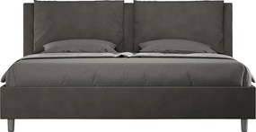 Łóżko bez stelaża tapicerowane 180x190 microfibra Szary Antea