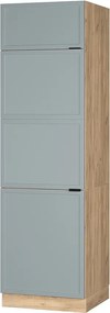 Szafka na lodówkę jasnoniebiesko-szary 60x58.1x206.8 fame-line