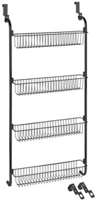 Wieszak na drzwi, organizer wiszący z 4 koszami do przechowywania, 50 x 109 x 14 cm, WENKO